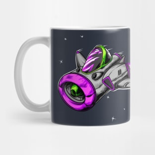 Space Ship Racer Illustration Lighter Mug